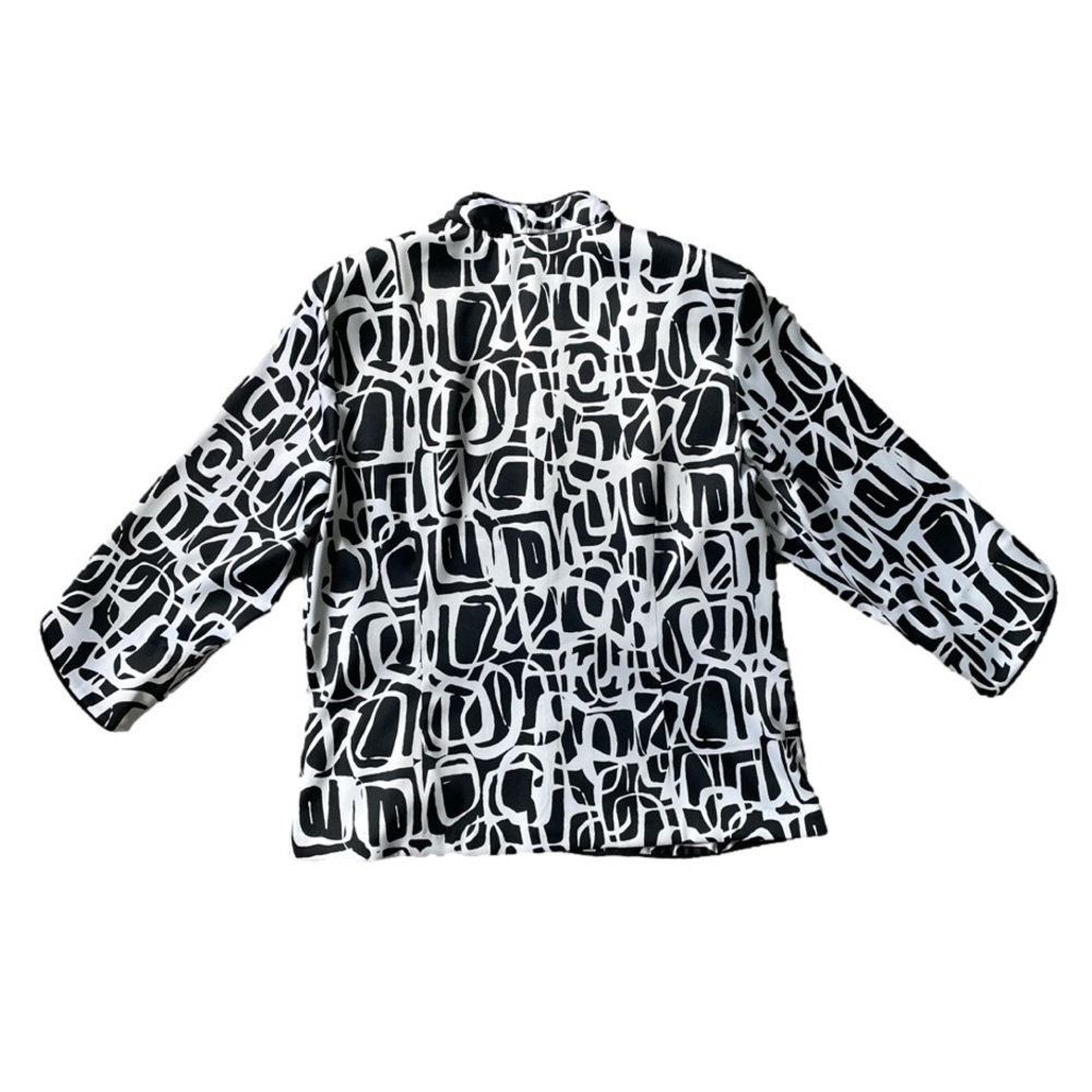 Dress Barn Abstract Monochrome Suit Jacket, L - Picture 2 of 10